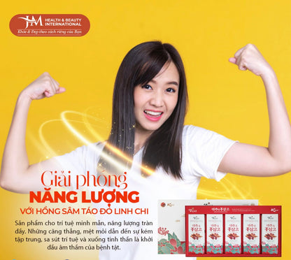 Hồng Sâm Linh Chi Táo Đỏ Hàn Quốc